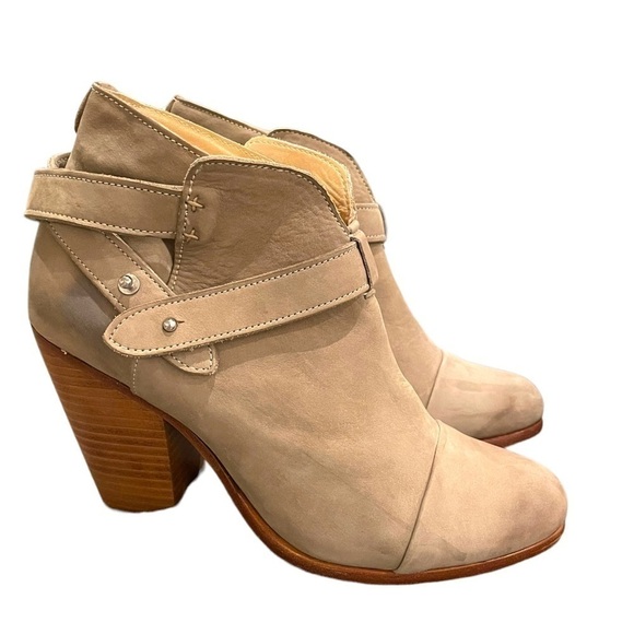Rag & Bone | HARROW | Tan Suede Leather Boho Ankle Boots Booties | Size US 9 - Picture 1 of 13